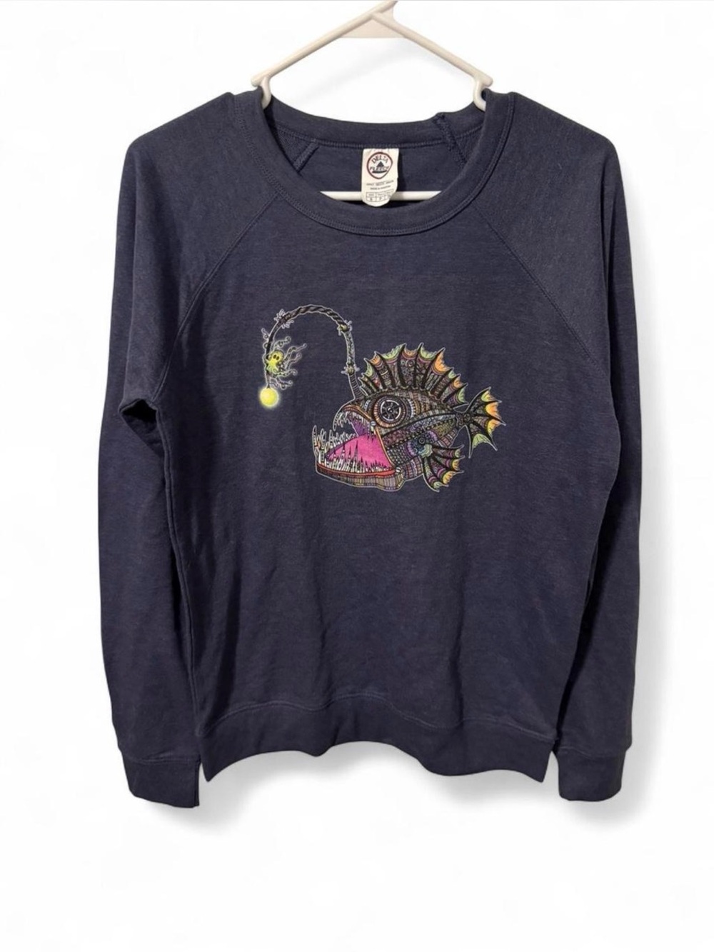 Coastal Angler Graphic Crewneck Sweatshirt - Navy
